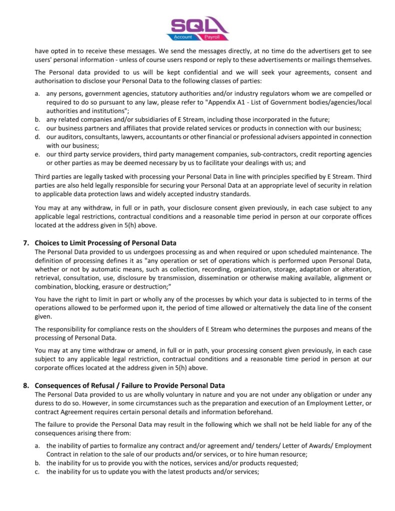 Privacy & personal data protection policy - page 3
