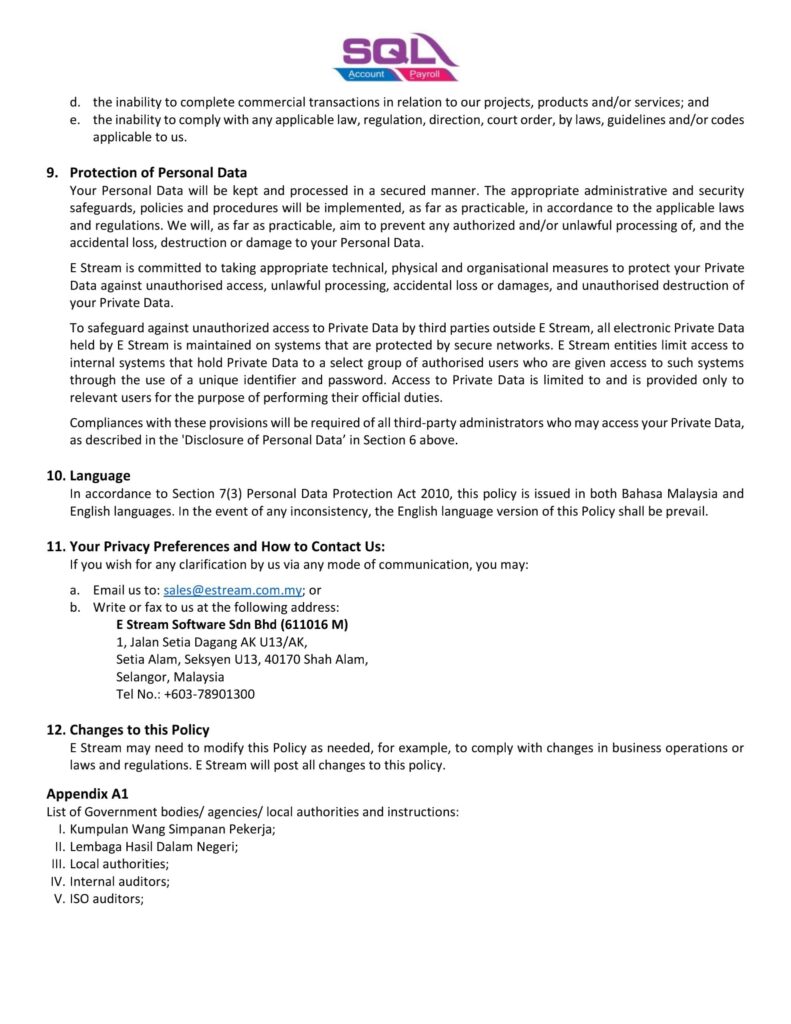 Privacy & personal data protection policy - page 4